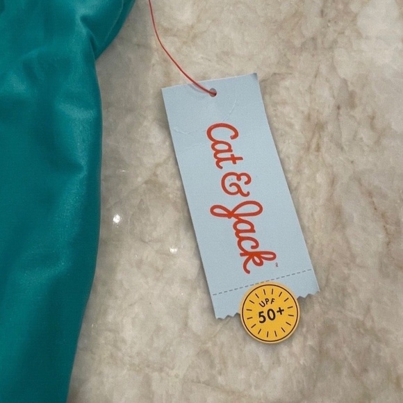 Cat & Jack Toddler's Mermaid Bathing Suit w/Tail Skirt; Teal; Size 2T - Picture 7 of 7